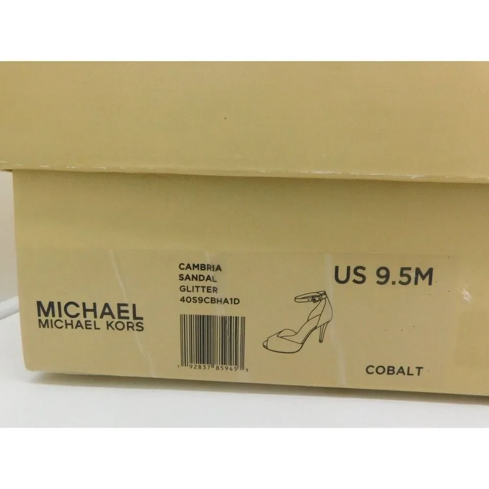 Michael Kors Cambria women's pumps,open toe, sling-Back, Glitter Heels size 9.5